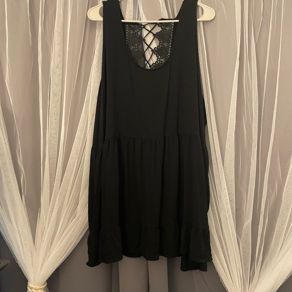 Torrid Black Lace Back Tank Top